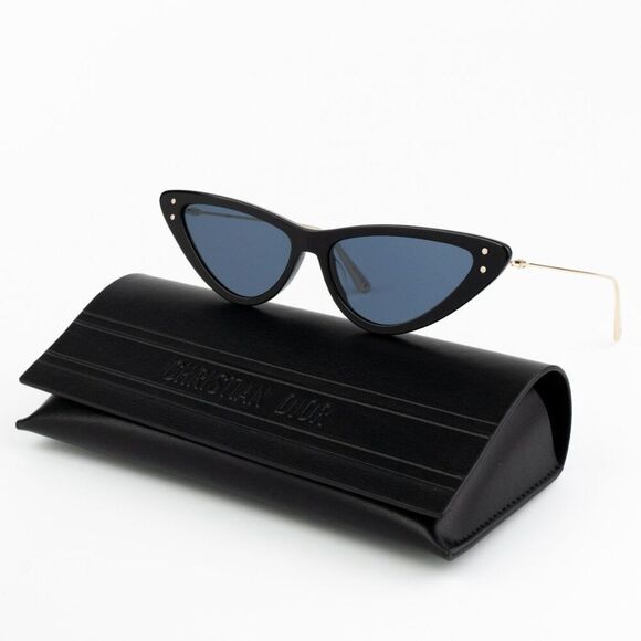 NEW Dior MISSDIOR B4U CD40105U 01V 12B0 Shiny Black Blue Unisex Sunglasses - Picture 1 of 13